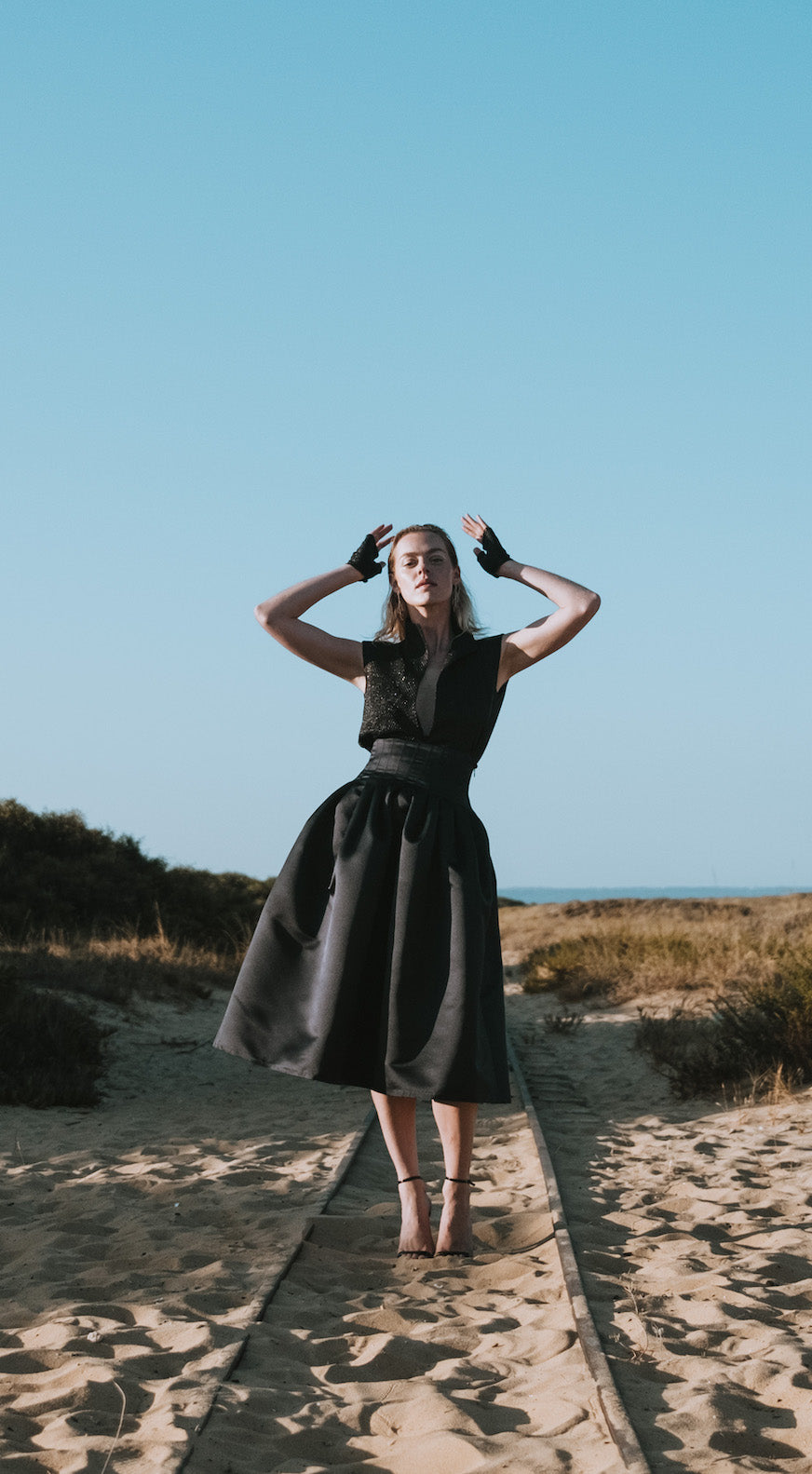 High-waisted Midi Skirt