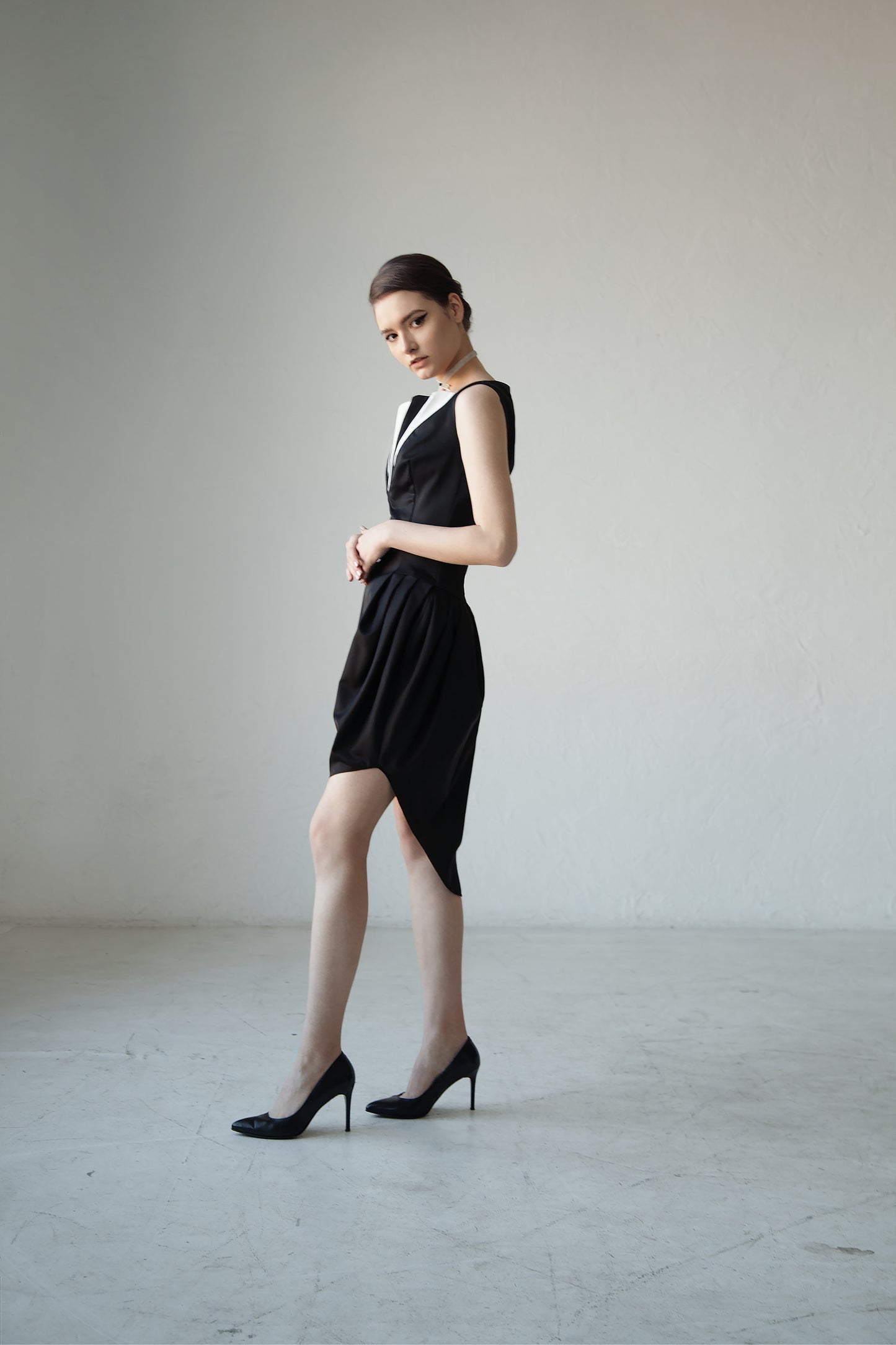 Black sheath dress