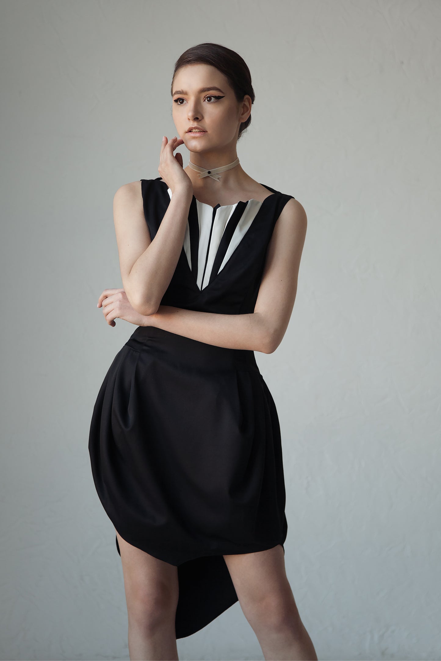 Black sheath dress