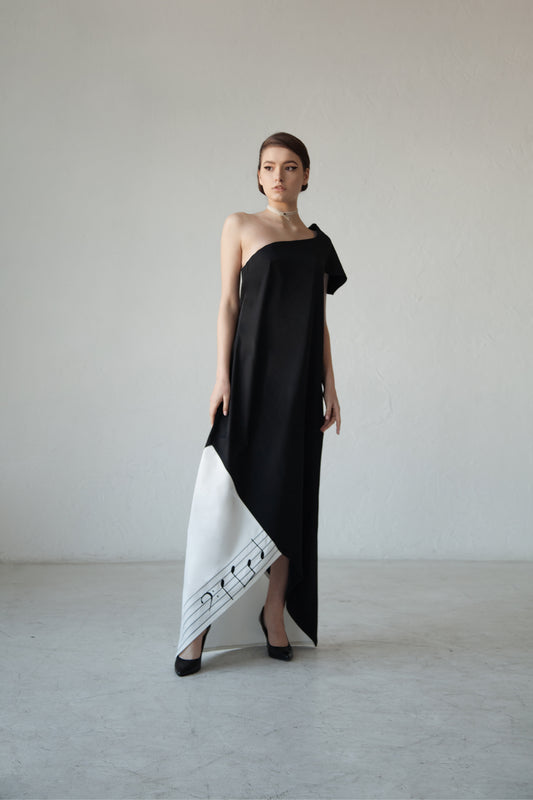 Music notes sack-dress