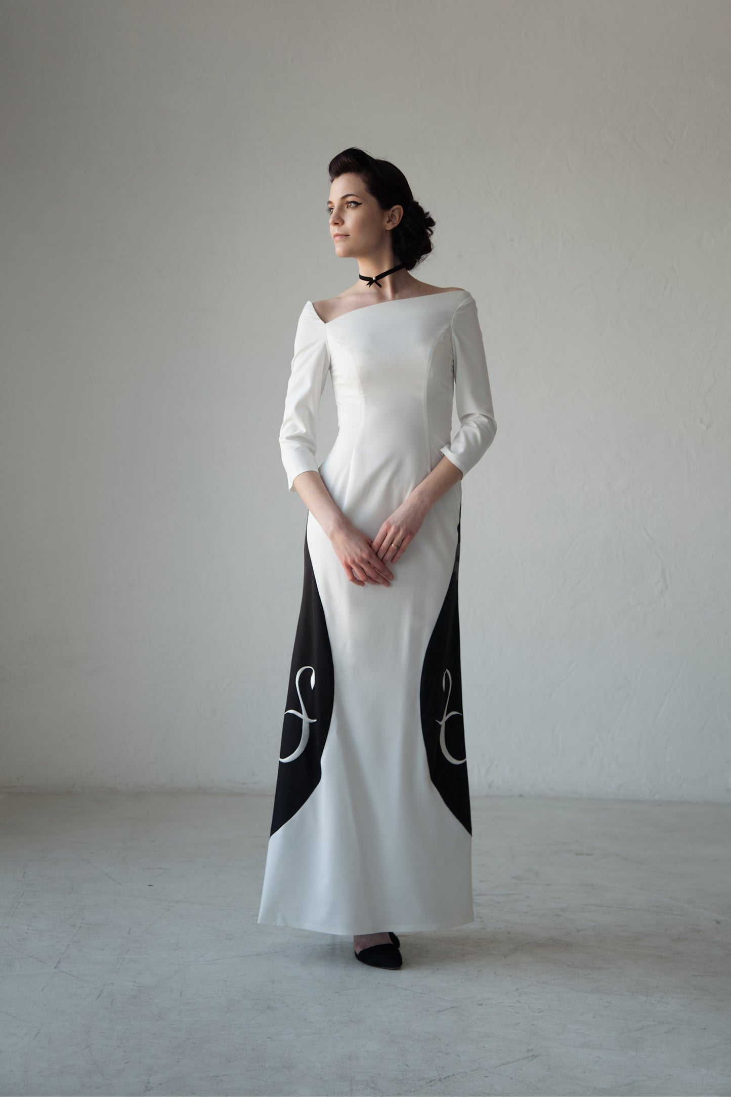 Embroidery maxi dress