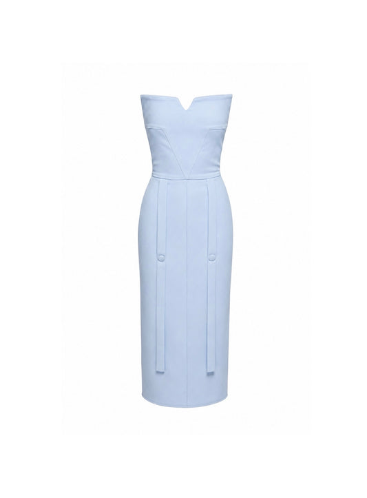 Blue Denim Midi Dress