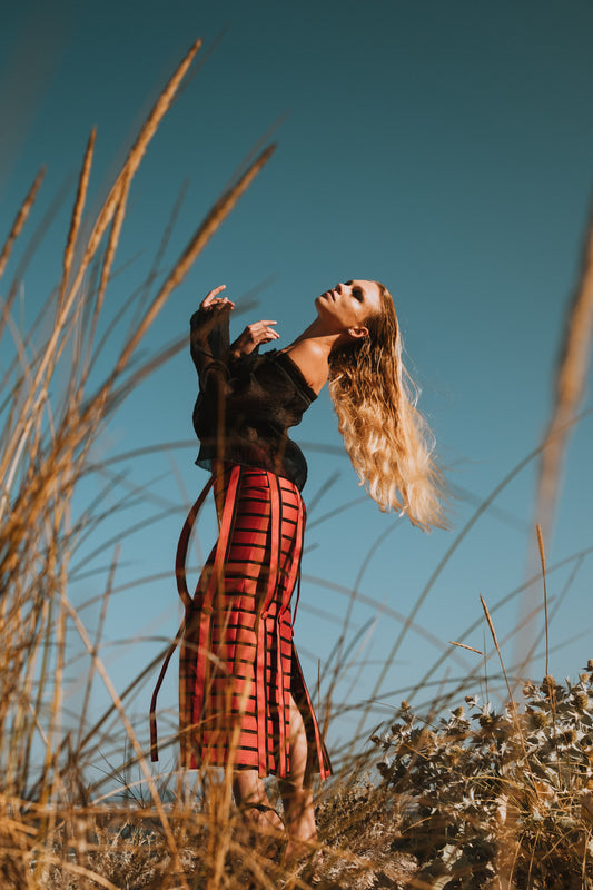 Stripped midi Skirt