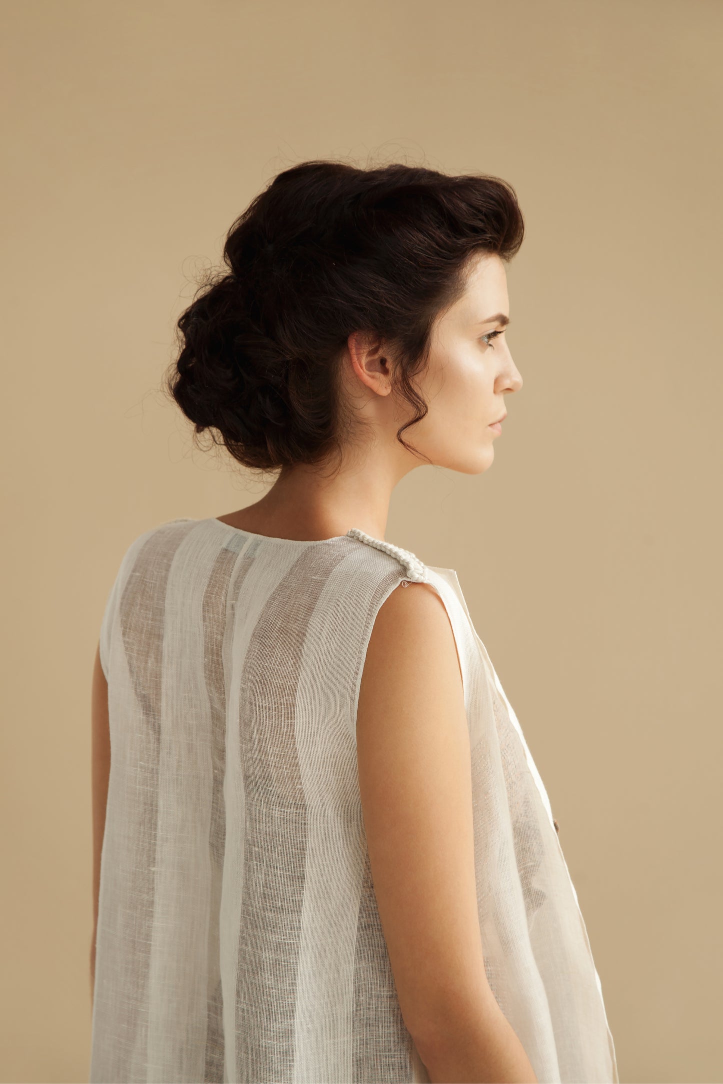 Linen Cardigan with Fringes